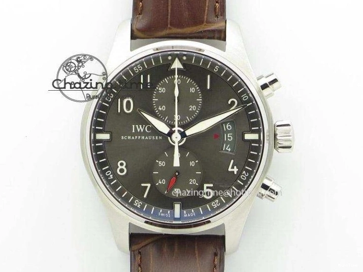 MIROTIME 0312 Compact Big Pilot “Markus Buhler” IW5003 Turbine V6F Best Edition Grey Dial On Leather Strap A 7314